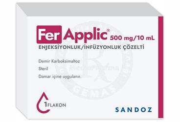 FERAPPLIC 500 MG/10 ML ENJEKSIYONLUK/INFUZYONLUK COZELTI (1 FLAKON)